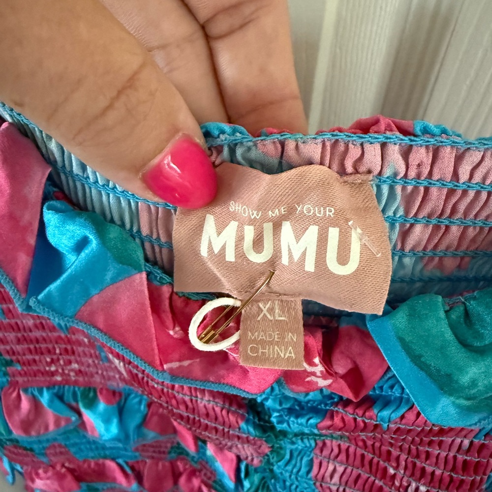 NWT Show Me Your MuMu Stella Smocked Dress - XL - Picture 6 of 9